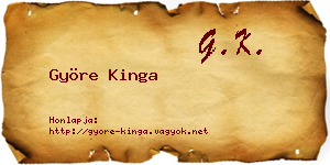 Györe Kinga névjegykártya