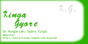 kinga gyore business card